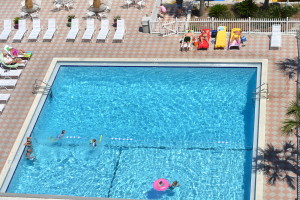 Partial view of Pool at Pinnacle Port Tower Building